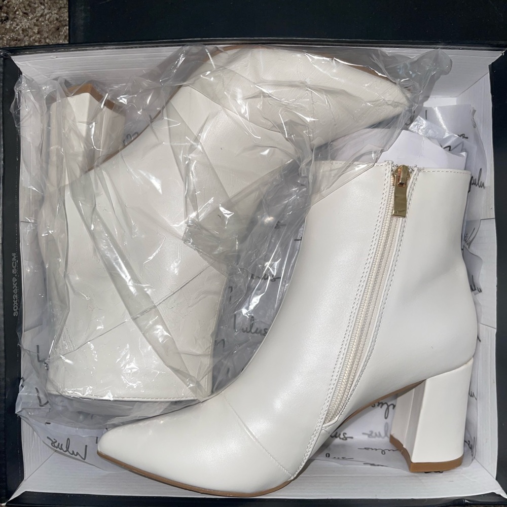 White Ankle Booties